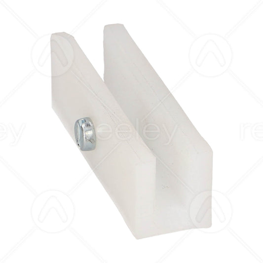 80mm Long Polyethylene Guide Shoe Liner with M6 Screws to Suit 9mm Guide Rail