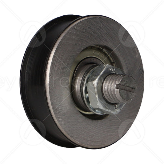 Steel Door Hanger Roller with Nylon Tyre & M12 Eccentric Pin (Flat Track)