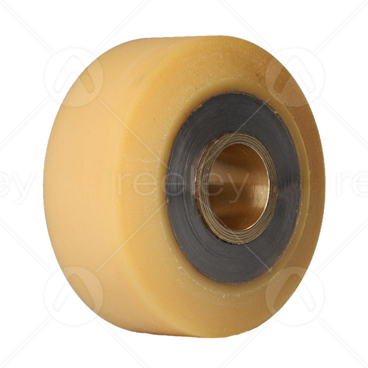 Vulkollan® Guide Roller (78mm OD) VU 92° with Steel Core & Brass Sleeve