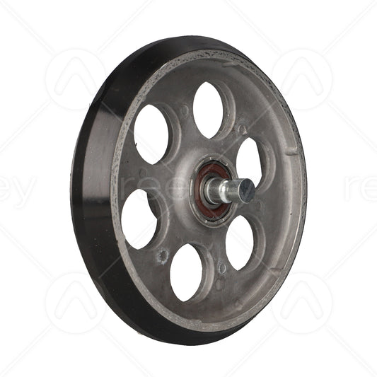 Polyurethane Guide Roller (200mm OD) with 16mm Plain Shaft and Aluminium Core