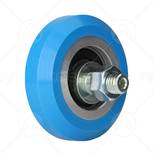 Polyurethane Guide Roller (76mmOD) with 1/2" Eccentric Pin and Steel Core
