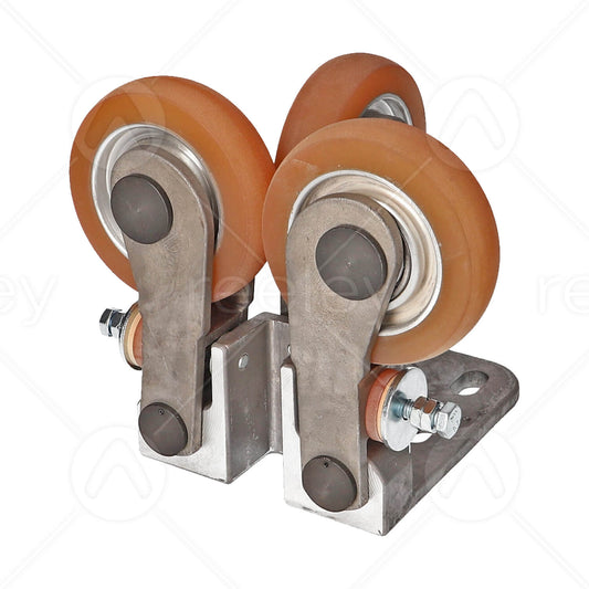 AR1F Spring Loaded Guide Roller Assembly (2 Side Rollers 100x25, 1 Face Roller) 100x25