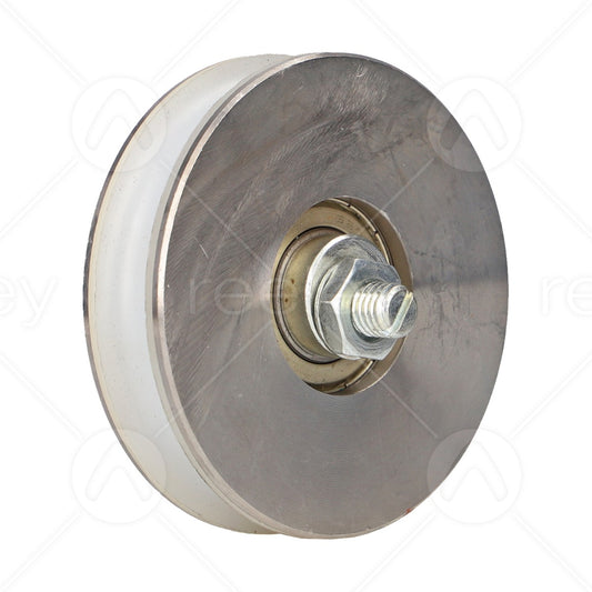 Steel Door Hanger Roller with Nylon Tyre & M12 Eccentric Pin (Curved Track)