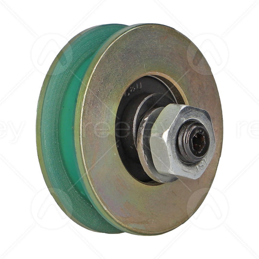 Steel Door Hanger Roller with Polyurethane Tyre & M10 Eccentric Pin (Flat Track)