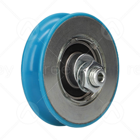 Steel Door Hanger Roller with Polyurethane Tyre & M12 Eccentric Pin (Curved Track)