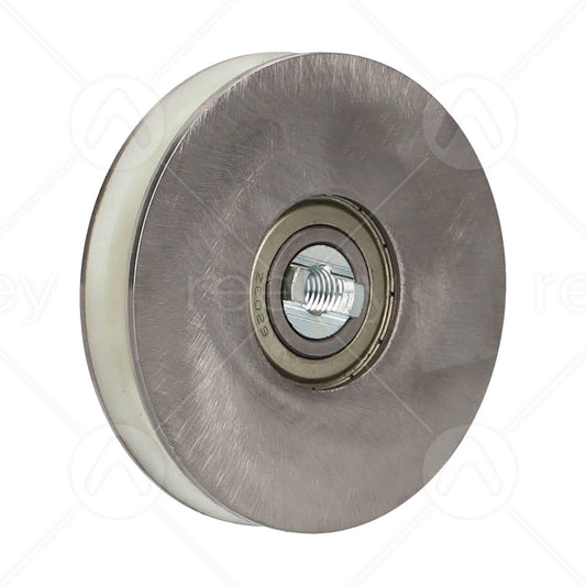 Steel Door Hanger Roller with Nylon Tyre & M10 Tapped Insert (Curved Track)