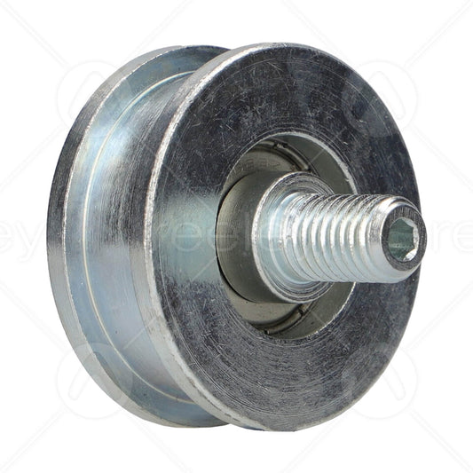 Steel Door Hanger Roller (44mm OD) with M10 Concentric Pin (Flat Track)