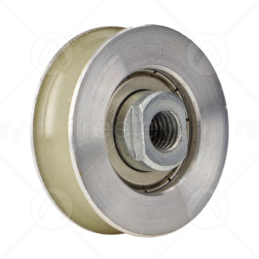 Steel Door Hanger Roller with Polyurethane Tyre & M10 Tapped Insert (Curved Track)