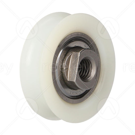 Hanger Roller with Nylon Tyre & M10 Tapped Insert (Curved Track)