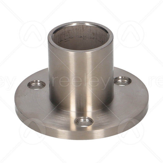 Stainless Steel Handrail Wall Plate with 9mm Fixing Holes (42.4mm)
