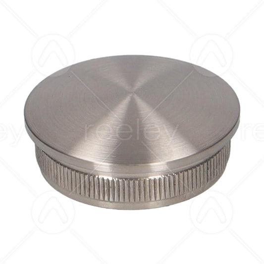 Stainless Steel Handrail Flat Capping Plug (42.4mm)