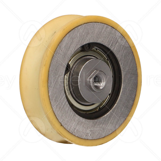 Steel Door Hanger Roller with Polyurethane Tyre & M6 Threaded Insert (V Track)