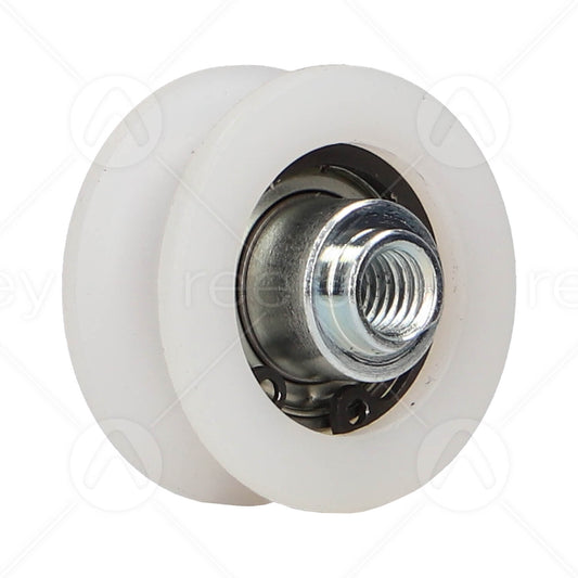 Nylon Door Hanger Roller with M8 Tapped Insert (Curved Track)