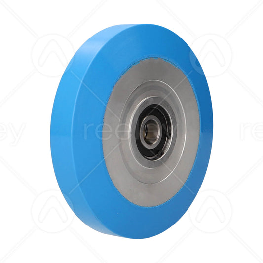 Polyurethane Guide Roller (152.4mm/6" OD) with Aluminum Core - Heavy Duty 90 ShA