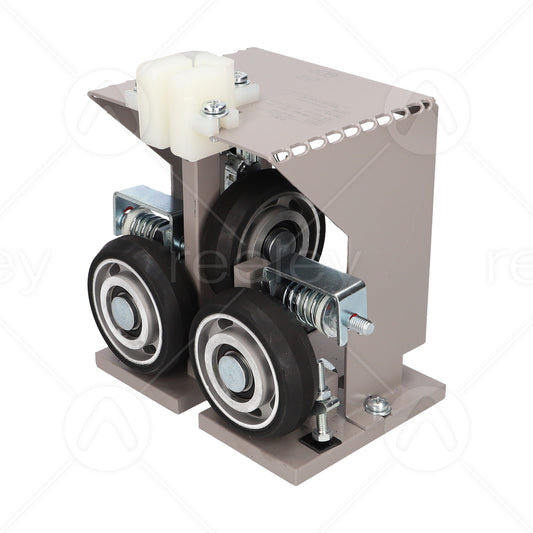 Guide Roller & Shoe Assembly with 3 x 80mm OD Rollers (Suits 9mm Rail)