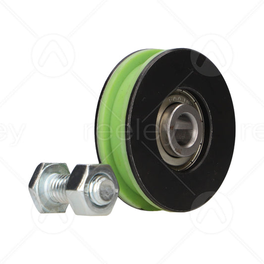 Steel Door Hanger Roller with Nylon Tyre & M10 Bolt (Flat Track)