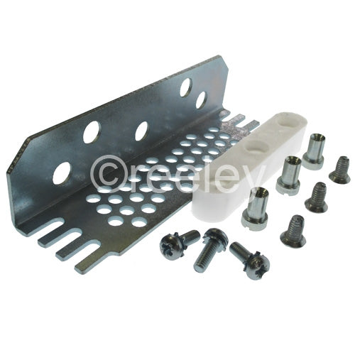 Mild Steel Universal Bracket with Nylon Gib (11mm Wide) & Fixings (Red)