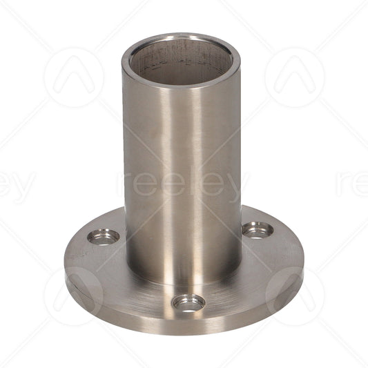 Stainless Steel Handrail Wall Plate with 9mm Fixing Holes (42.4mm)