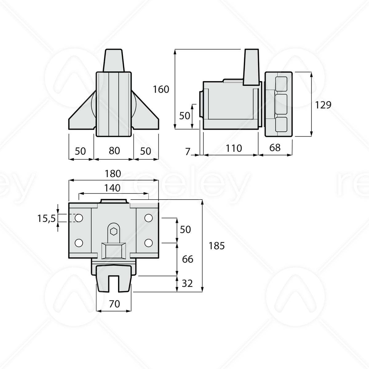 T511 Lock 185mm Long T511 Cast Iron Guide Shoe – Reeley Ltd