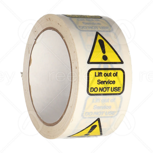 "Lift out of Service" Perforated Stickers 33 Metre Roll