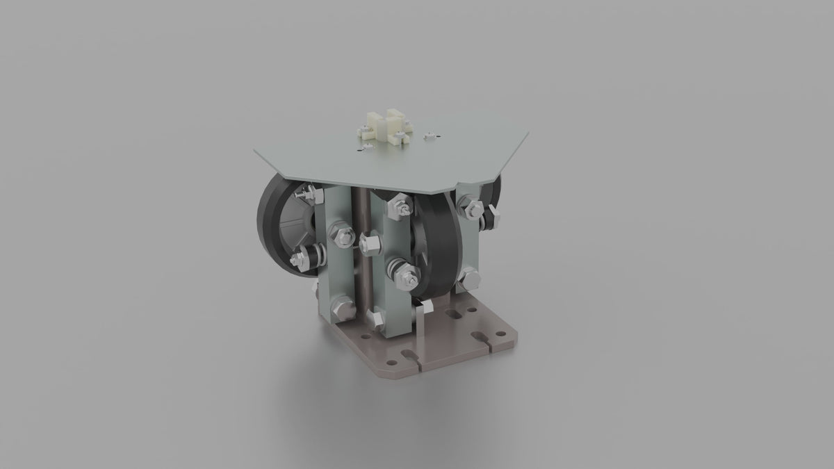 Guide Roller Assembly with 3 x 150mm OD Rollers