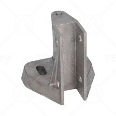 100mm Long Right Angle Aluminium Guide Shoe (Fixing Holes Front to Back)