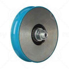 Steel Door Hanger Roller with Polyurethane Tyre & 7/16" Concentric Pin (Curved Track)