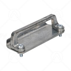 Steel Gate Handle with Back Plate & Fixings